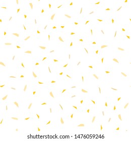 Seamless Background with Golden confetti. Falling streamers, confetti.  Bright festive, festival pattern for party invites, wedding, cards, phone Wallpapers. Vector illustration