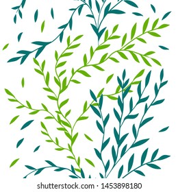 The seamless background is graceful twigs. Vector