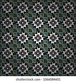 A seamless background. Graphic vector pattern. Wallpaper in the geometrical style. Black, white and gray texture. Abstract ornament.