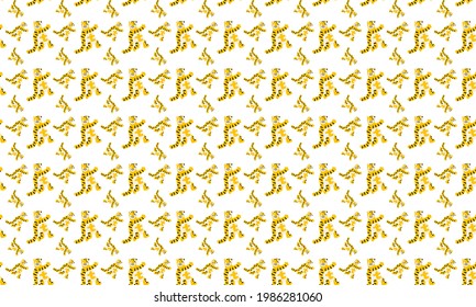 Seamless background graphics tiger of character has been laid