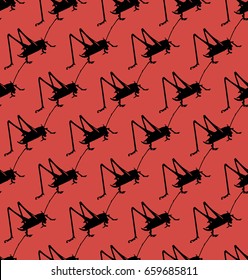 seamless background of grasshoppers for printing, Wallpaper or design