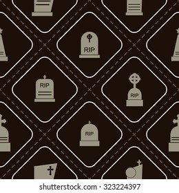 Seamless background with with grave for your design