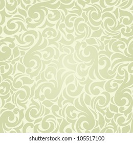 Seamless background of green in the Baroque