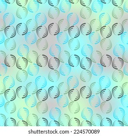Seamless background in green and blue design with circles