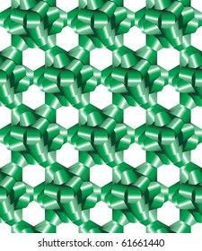 A seamless background of green gift bows. EPS10 vector format