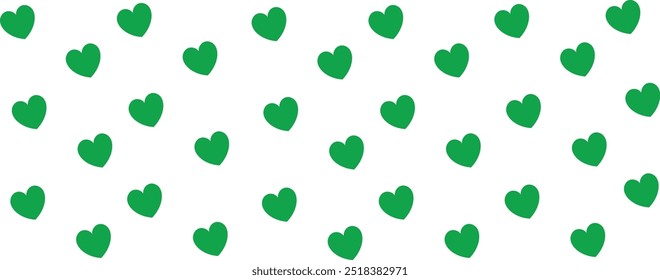 seamless background with green hearts	
