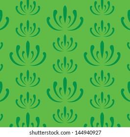 seamless background with green leaves