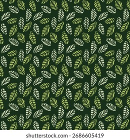 seamless background with green leaves