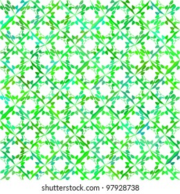 Seamless background with green leaves