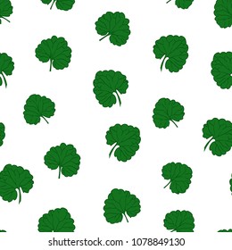 Seamless background with green Leaves. Design Textile