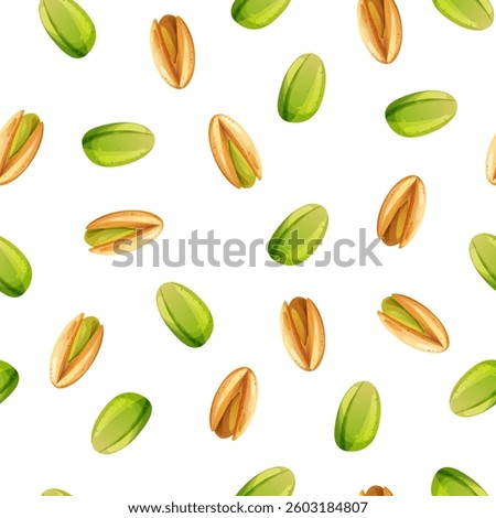 Seamless background with green pistachio nuts