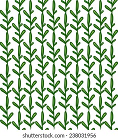 Seamless background of green plants. Vertical Orientation. Vector
