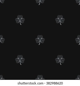 Seamless background for greeting card for St. Patrick's day. Recurring pattern of clove flower -  sign of the St. Patrick's day. clover seamless pattern eps