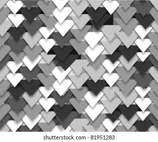 Seamless background of grey abstract triangle waves
