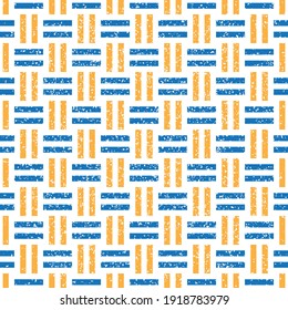 Nahtloser Hintergrund mit orangefarbenen und blauen Streifen