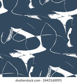 Seamless background with grunge style.   Monochrome ink drawing. Hand-drawn illustration. Vector