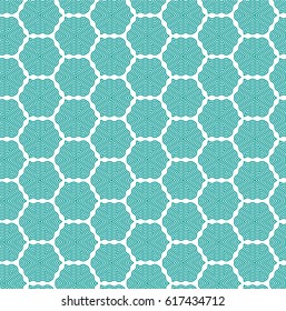 seamless background with guilloche hexagons green