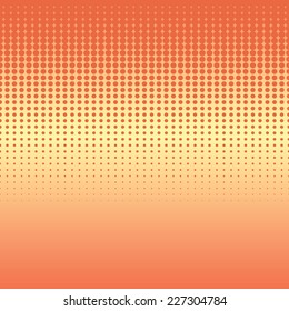 Seamless background with halftone stripes in warm colors