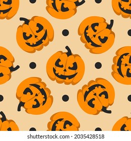 Seamless background for Halloween. Illustration in cartoon style.