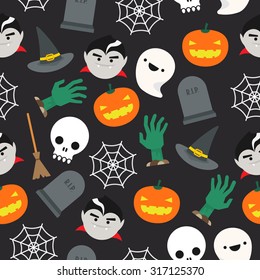 Seamless background with halloween pattern