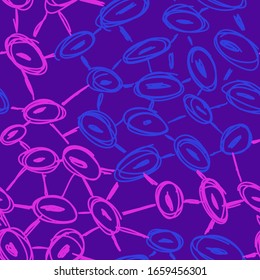 Seamless background with hand draw circle patterns