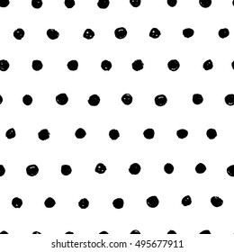 Seamless background with hand drawn circles. Vector illustration