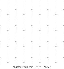 Seamless background with hand drawn elements. Vector texture.