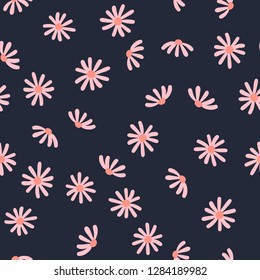 Seamless background with hand drawn flowers. Vector seamless pattern for wrapping paper, fabric, posters etc.