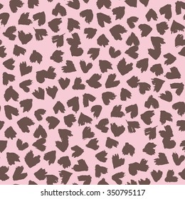 Seamless background with hand drawn hearts. Endless pattern for Valentine's Day wrapping, prints, textile design.