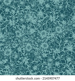 Fondo inmaculado Hand dibujó flores y hojas. Flor gris sobre fondo blanco con sábanas vectinadas. Siluetas blancas