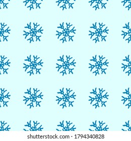 El fondo de los copos de nieve dibujados a mano es impecable. Elementos decorativos de Navidad y Año Nuevo. Ilustración vectorial.