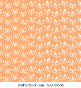 Seamless background from hand-drawn unusual herbs. Pattern.