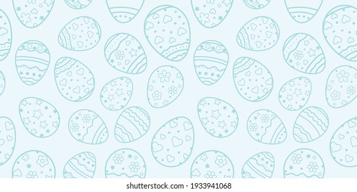Seamless background for happy Easter day. Spring repeat pattern, easter eggs.