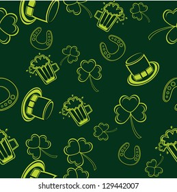 Seamless background for Happy St. Patrick's Day.