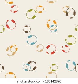 seamless background: headphones