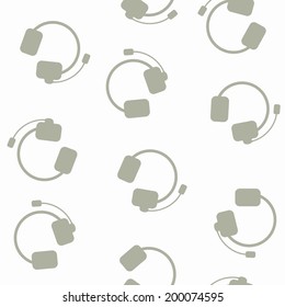 seamless background: headphones