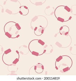 seamless background: headphones