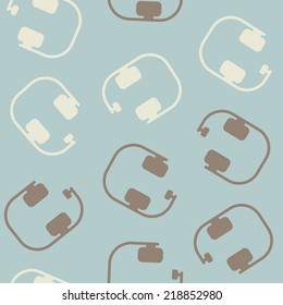 seamless background: headphones