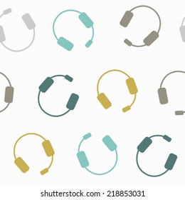 seamless background: headphones