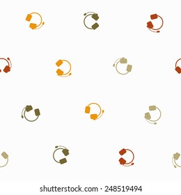 seamless background: headphones