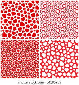 Seamless background with heart.