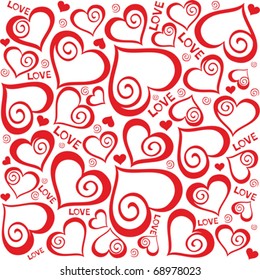 seamless background with heart.
