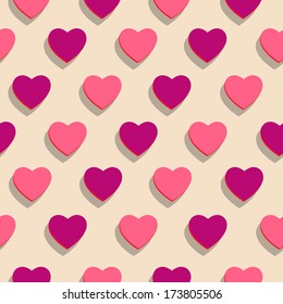 Seamless background. Heart. holiday of love.