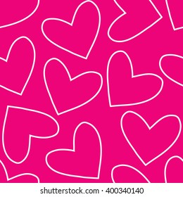 Seamless background with heart shape design 
