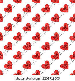 Un fondo incomparable con un corazón en forma de manos. Diseño del Día de San Valentín. Ilustración del vector