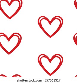 Seamless background of heart. vector illustration