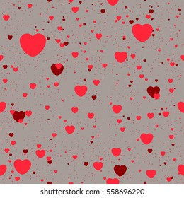 Seamless background with heart. Vector illustration.