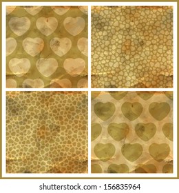 Seamless background with heart. Vintage pattern. Vector illustration.