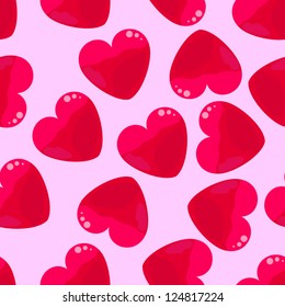 Seamless background of hearts