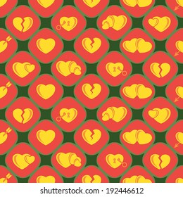 Seamless background with hearts